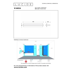 WANDA Kinkiet łazienkowy LED 1x15W 3000K IP44 Opal 04212/12/30 Lucide - zdjęcie dodatkowe 1